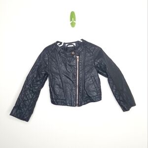 H&M Faux Leather Moto Jacket 3/4Y